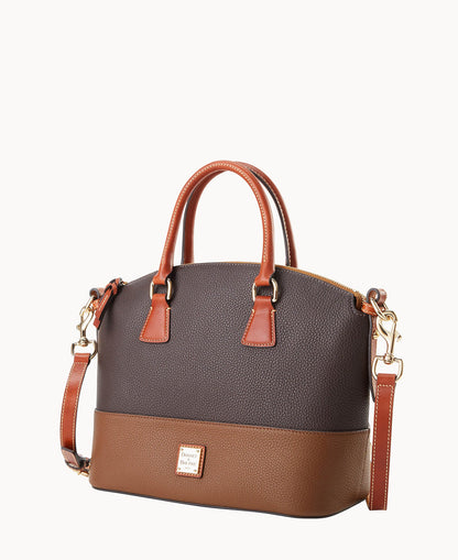 Dooney & Bourke Pebble Color Block Domed Satchel