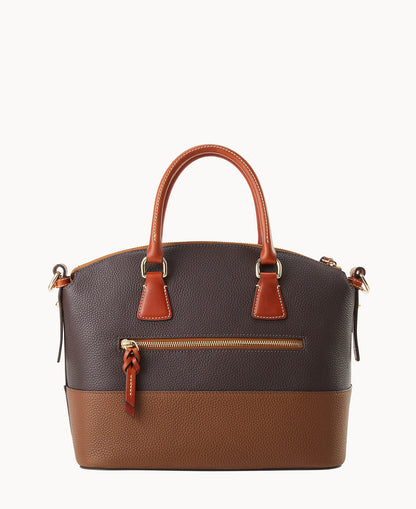 Dooney & Bourke Pebble Color Block Domed Satchel
