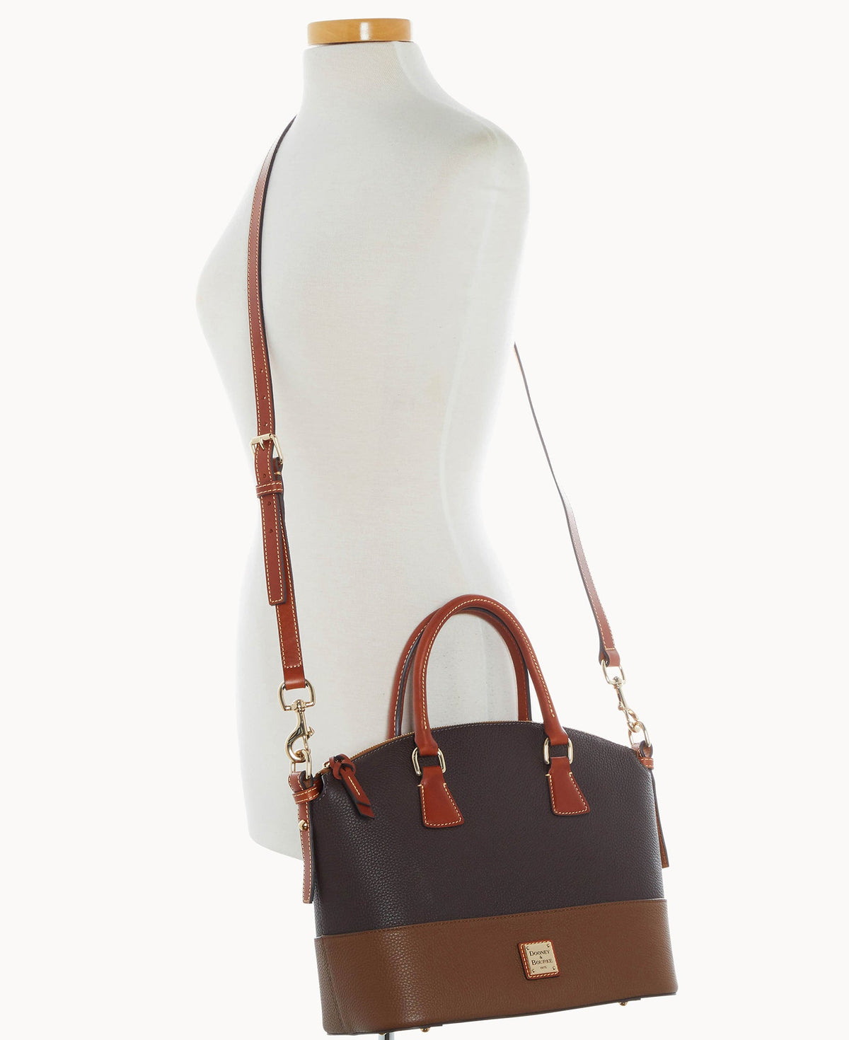 Dooney & Bourke Pebble Color Block Domed Satchel