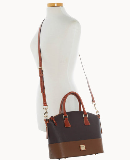 Dooney & Bourke Pebble Color Block Domed Satchel