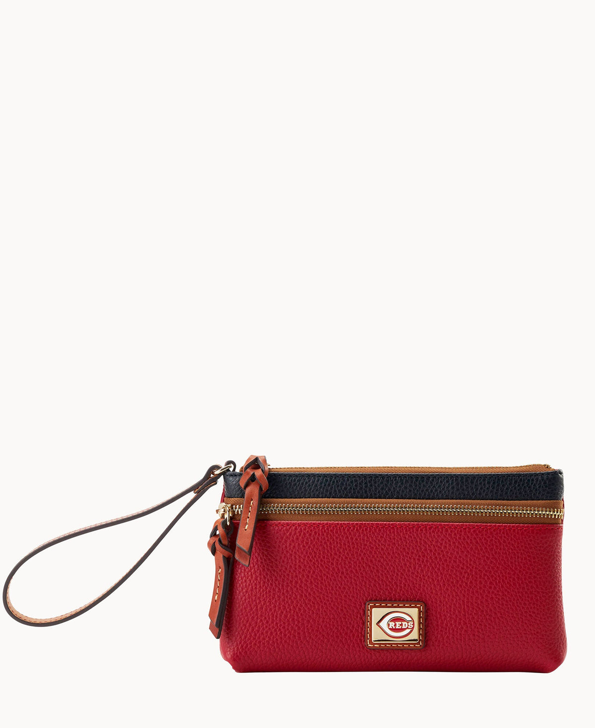 Dooney & Bourke MLB Reds Double Zip Wristlet