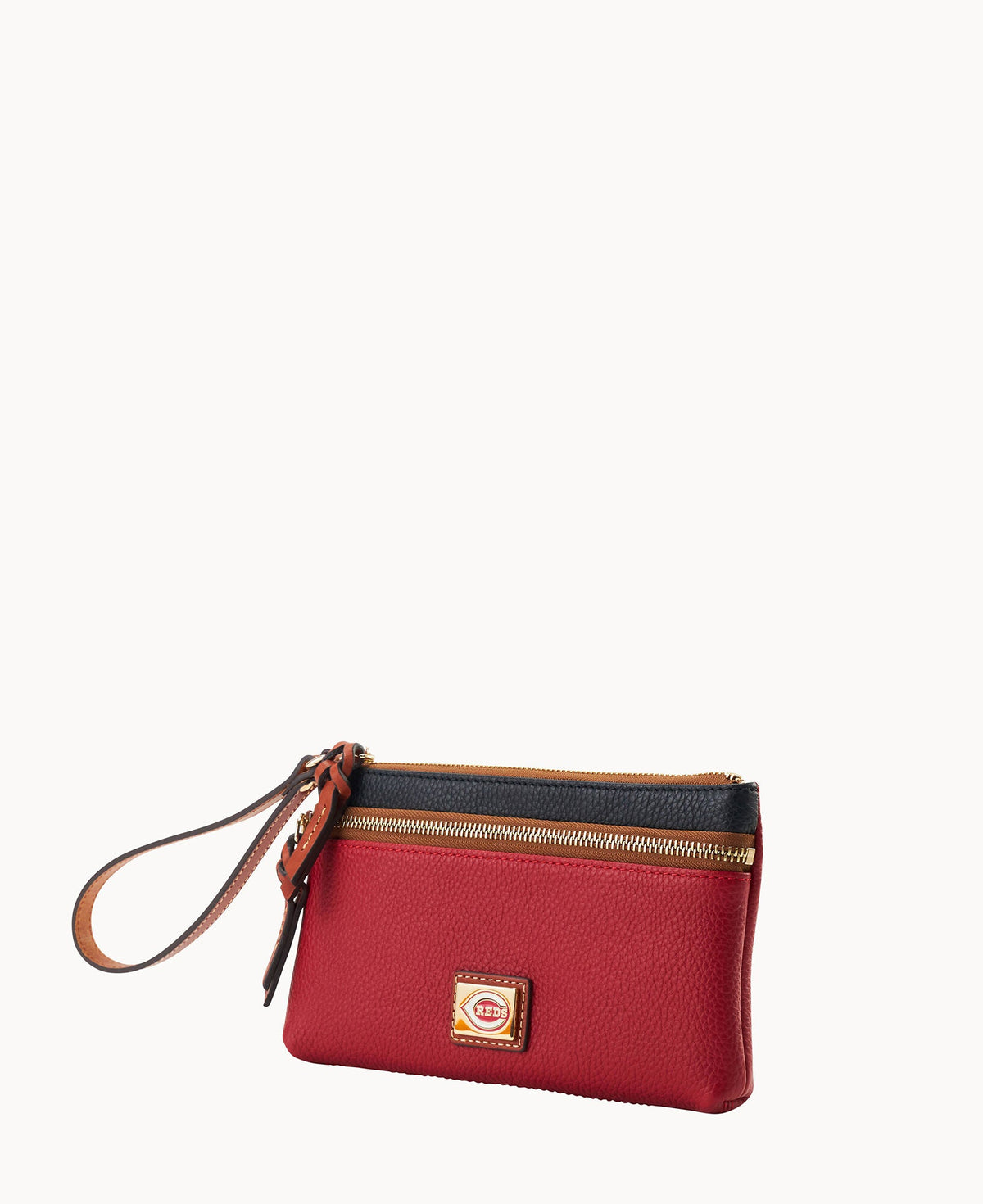 Dooney & Bourke MLB Reds Double Zip Wristlet