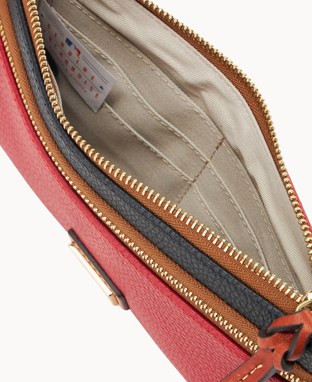 Dooney & Bourke MLB Reds Double Zip Wristlet
