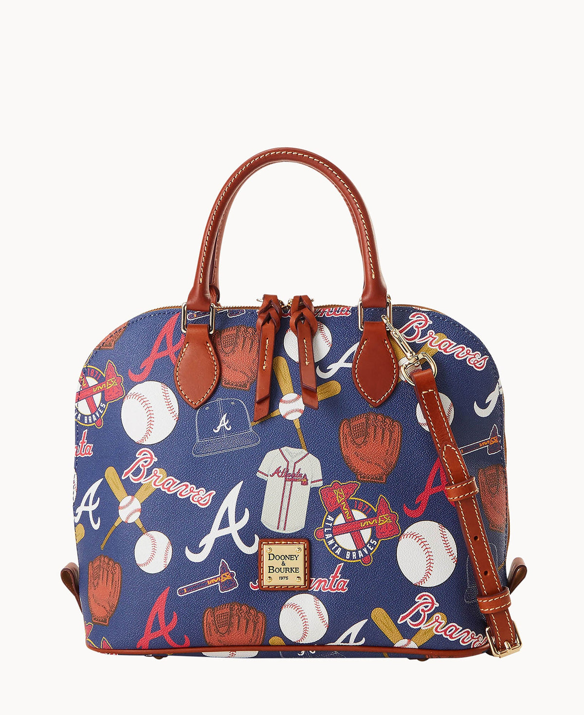Dooney & Bourke MLB Braves Zip Zip Satchel