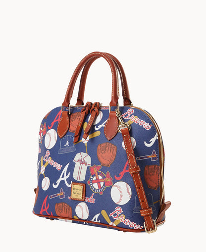 Dooney & Bourke MLB Braves Zip Zip Satchel