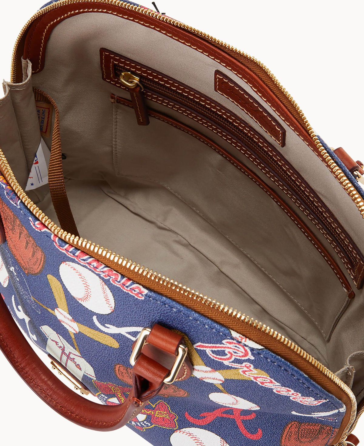 Dooney & Bourke MLB Braves Zip Zip Satchel