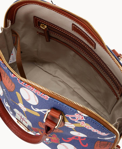 Dooney & Bourke MLB Braves Zip Zip Satchel