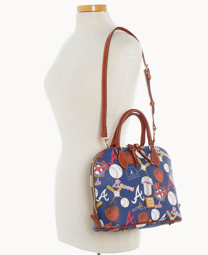 Dooney & Bourke MLB Braves Zip Zip Satchel
