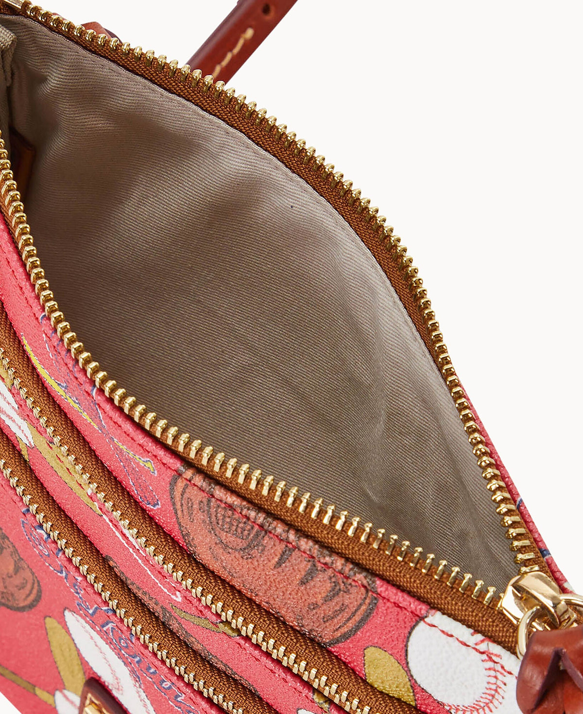 Dooney & Bourke MLB Cardinals Triple Zip Crossbody