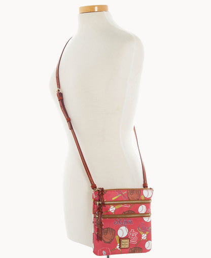 Dooney & Bourke MLB Cardinals Triple Zip Crossbody