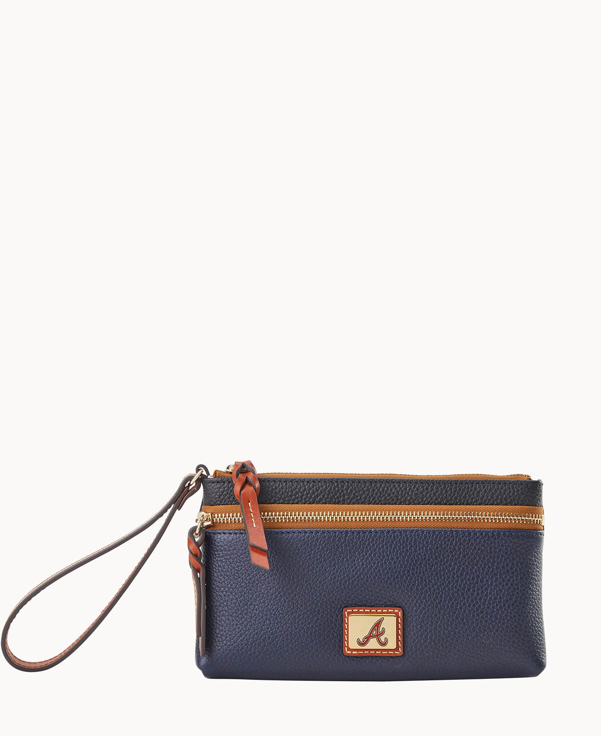 Dooney & Bourke MLB Braves Double Zip Wristlet