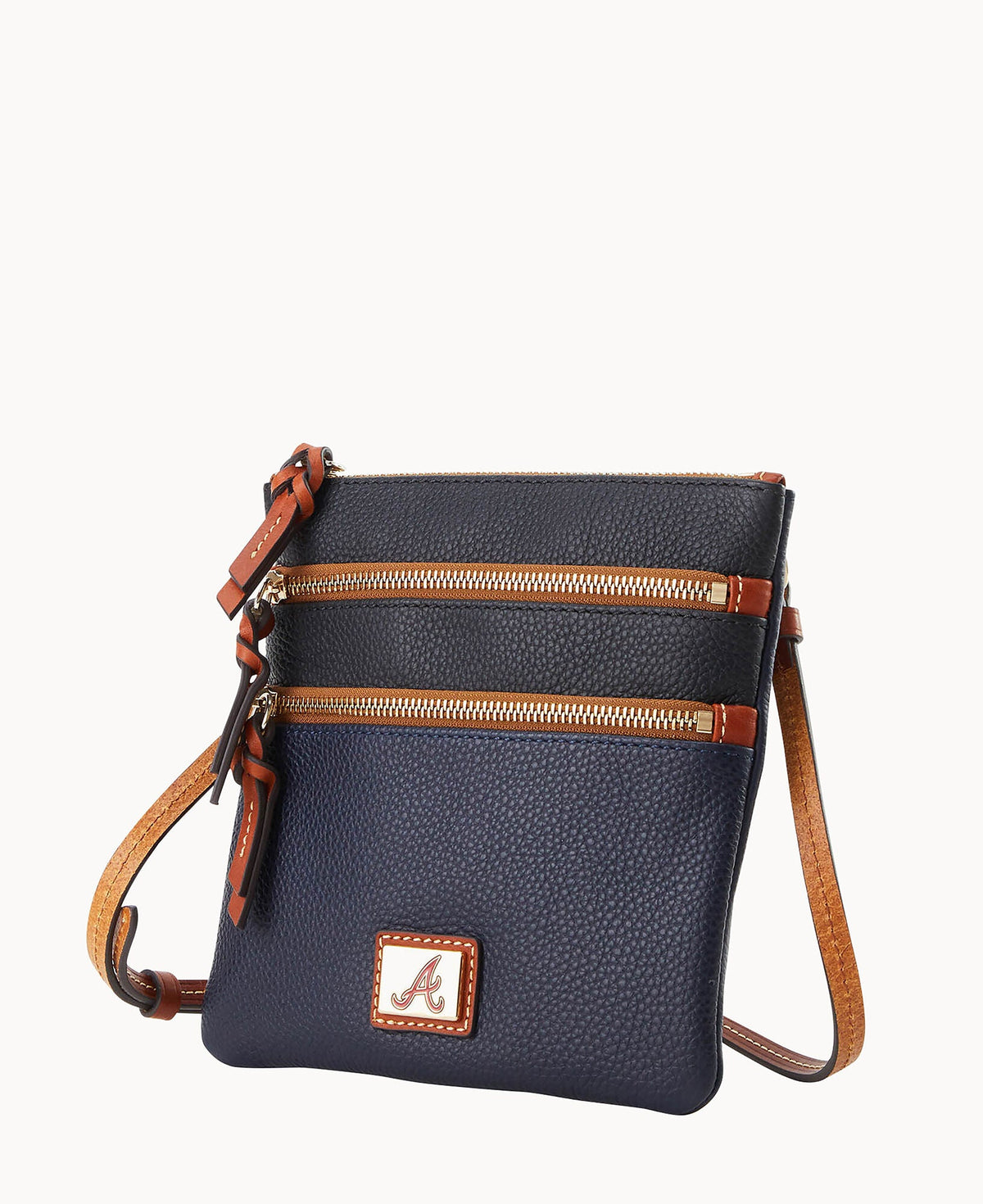 Dooney & Bourke MLB Braves Triple Zip Crossbody