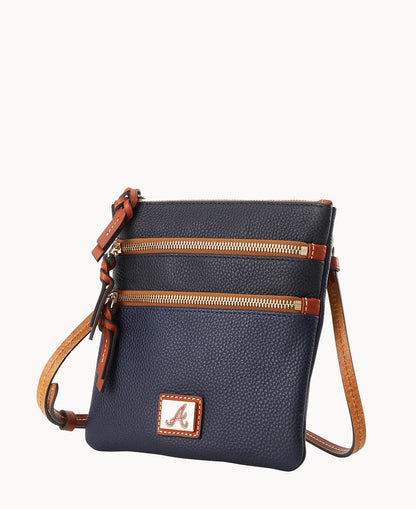 Dooney & Bourke MLB Braves Triple Zip Crossbody
