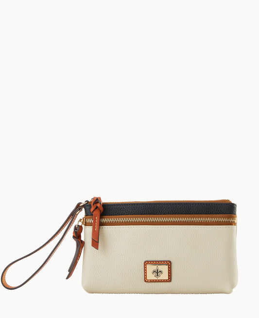 Dooney & Bourke NFL Saints Double Zip Wristlet