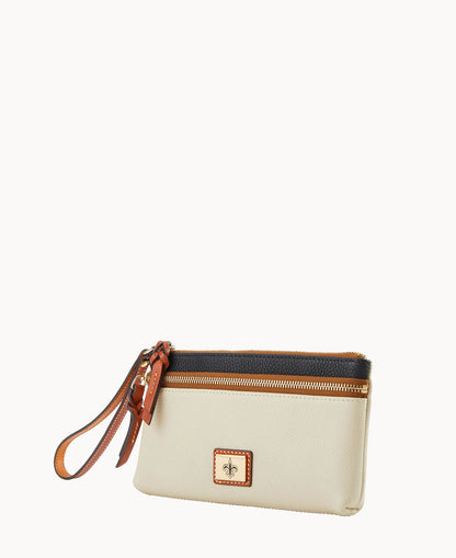 Dooney & Bourke NFL Saints Double Zip Wristlet