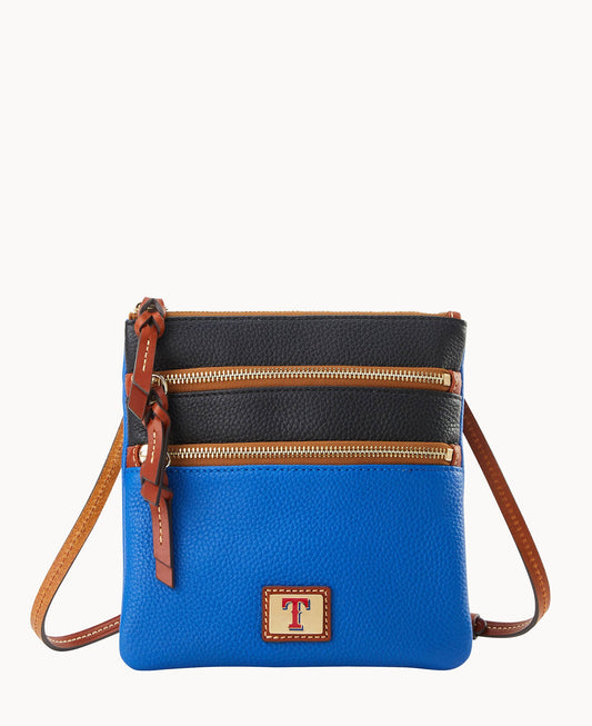 Dooney & Bourke MLB Rangers Triple Zip Crossbody