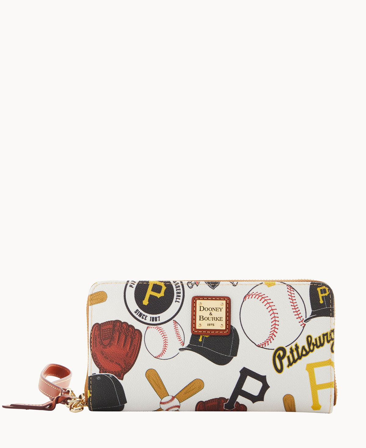 Dooney & Bourke MLB Pirates Large Zip Around Wristlet