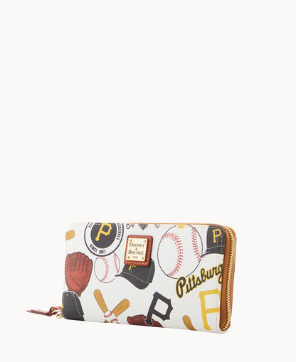 Dooney & Bourke MLB Pirates Large Zip Around Wristlet