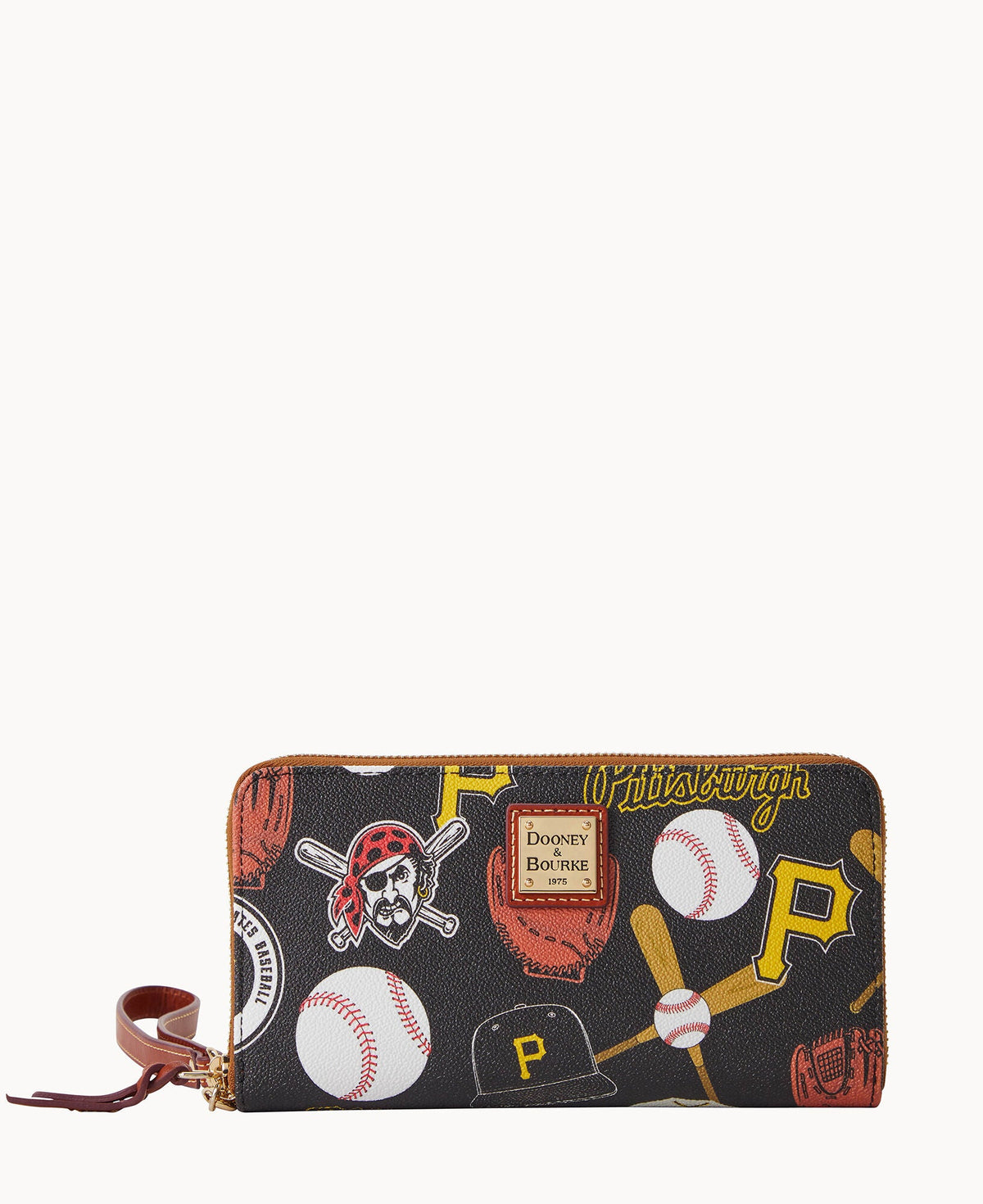 Dooney & Bourke MLB Pirates Large Zip Around Wristlet