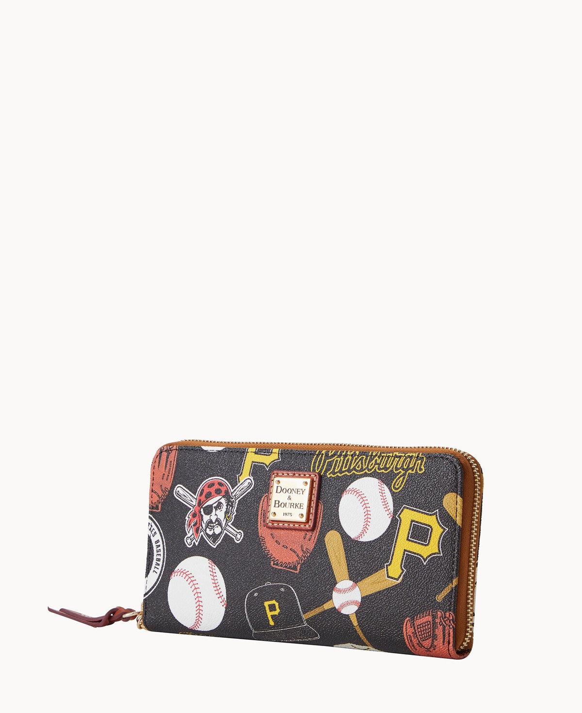 Dooney & Bourke MLB Pirates Large Zip Around Wristlet