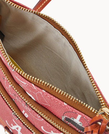 Dooney & Bourke Collegiate University of Alabama Triple Zip Crossbody