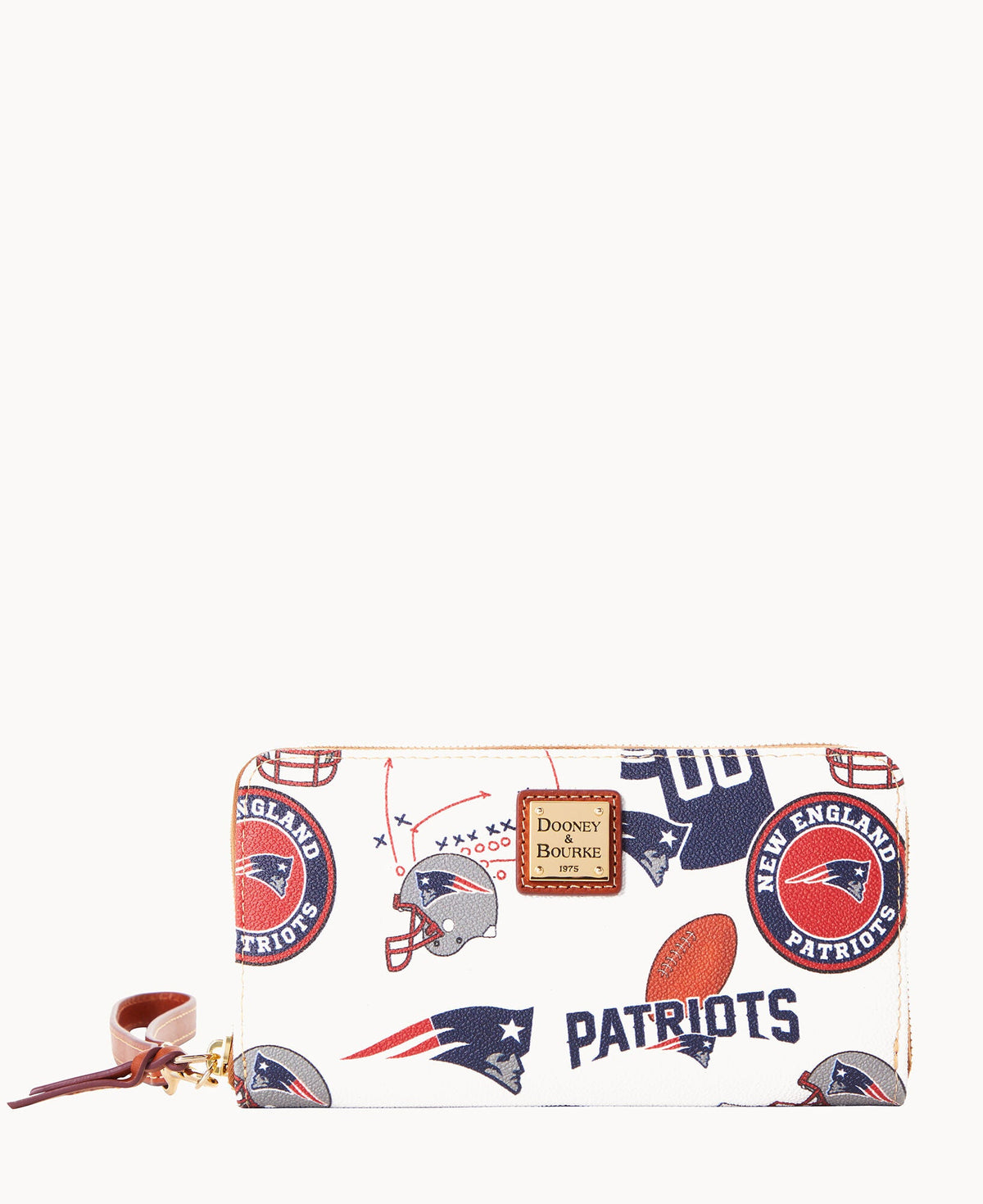 Dooney & Bourke NFL Patriots Large Zip Around Wristlet