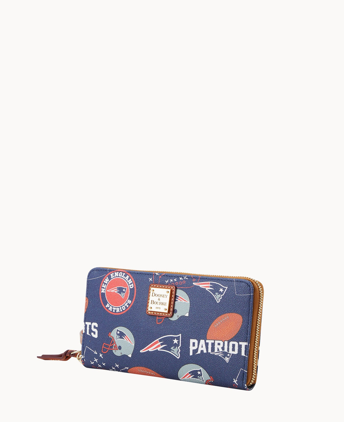 Dooney & Bourke NFL Patriots Large Zip Around Wristlet