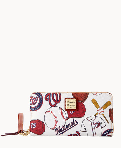 Dooney & Bourke MLB Nationals Large Zip Around Wristlet