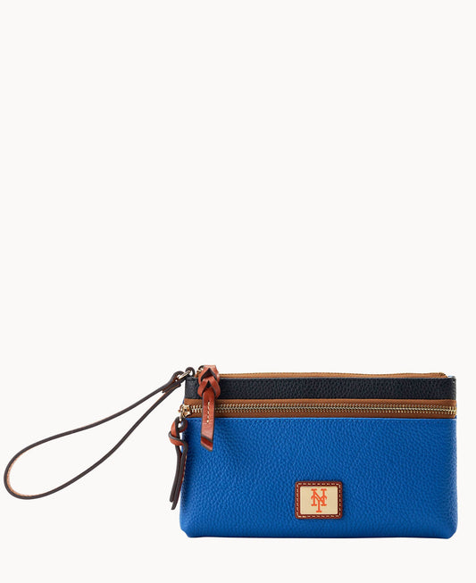 Dooney & Bourke MLB Mets Double Zip Wristlet