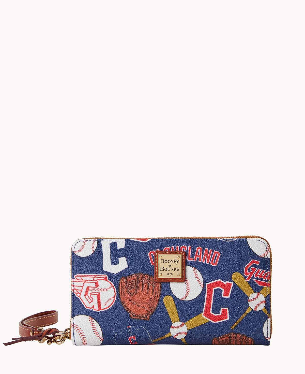Dooney & Bourke MLB Guardians Large Zip Around Wristlet