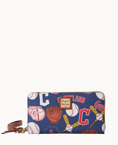 Dooney & Bourke MLB Guardians Large Zip Around Wristlet