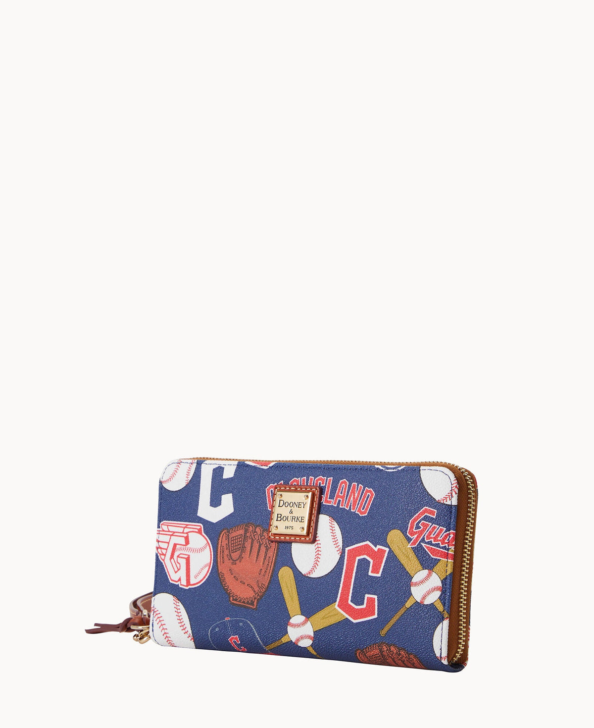 Dooney & Bourke MLB Guardians Large Zip Around Wristlet