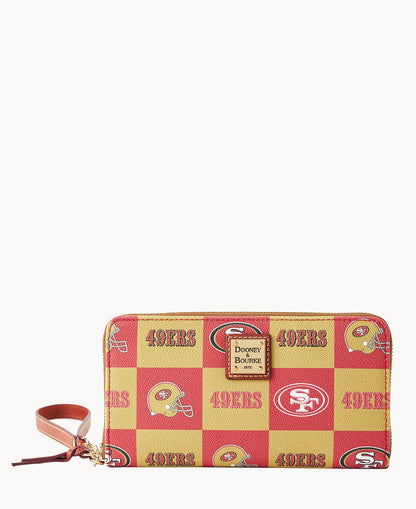 Dooney & Bourke NFL 49ERS Large Zip Around Wristlet