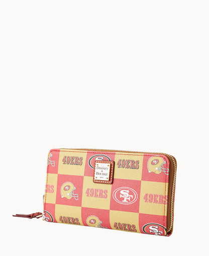 Dooney & Bourke NFL 49ERS Large Zip Around Wristlet