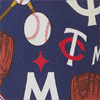 Dooney & Bourke MLB Twins Large Zip Around Wristlet