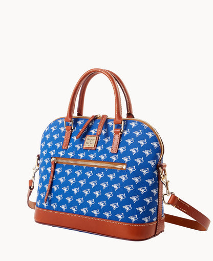 Dooney & Bourke MLB Blue Jays Domed Zip Satchel