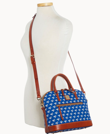 Dooney & Bourke MLB Blue Jays Domed Zip Satchel