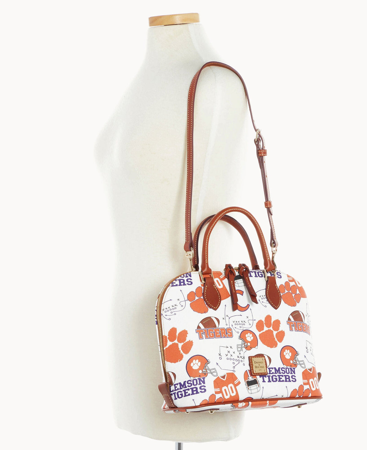 Dooney & Bourke Collegiate Clemson University Zip Zip Satchel