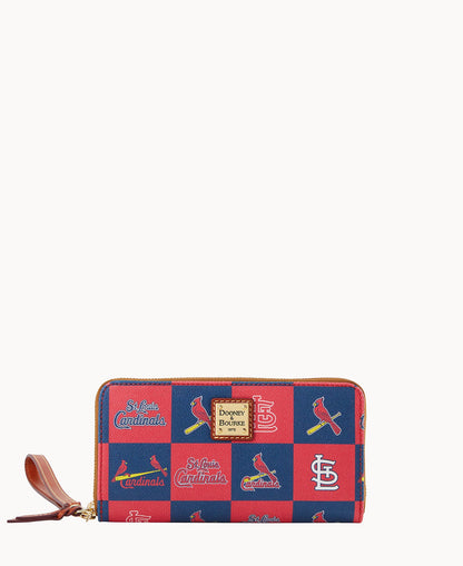 Dooney & Bourke MLB Cardinals Large Zip Around Wristlet