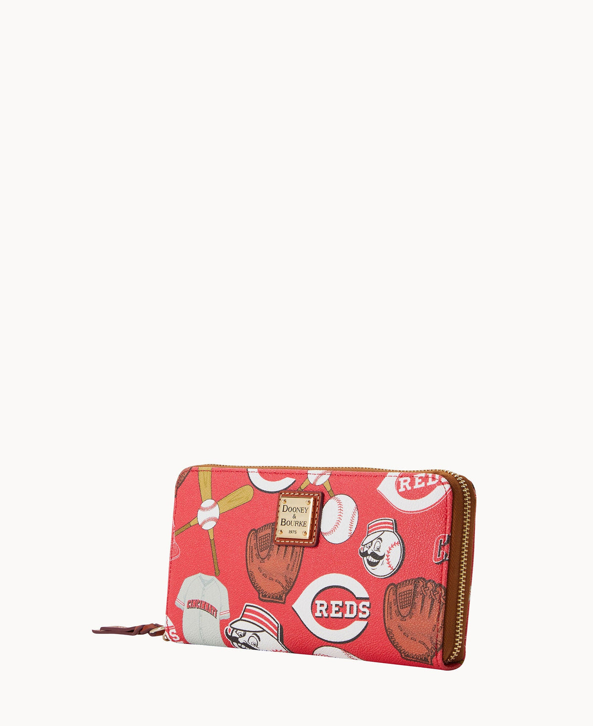 Dooney & Bourke MLB Reds Large Zip Around Wristlet