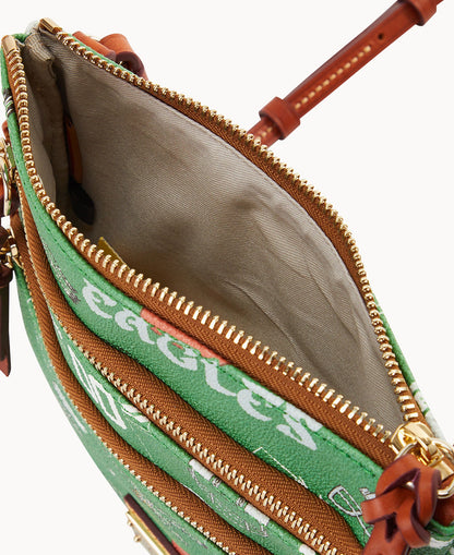 Dooney & Bourke NFL Eagles Triple Zip Crossbody