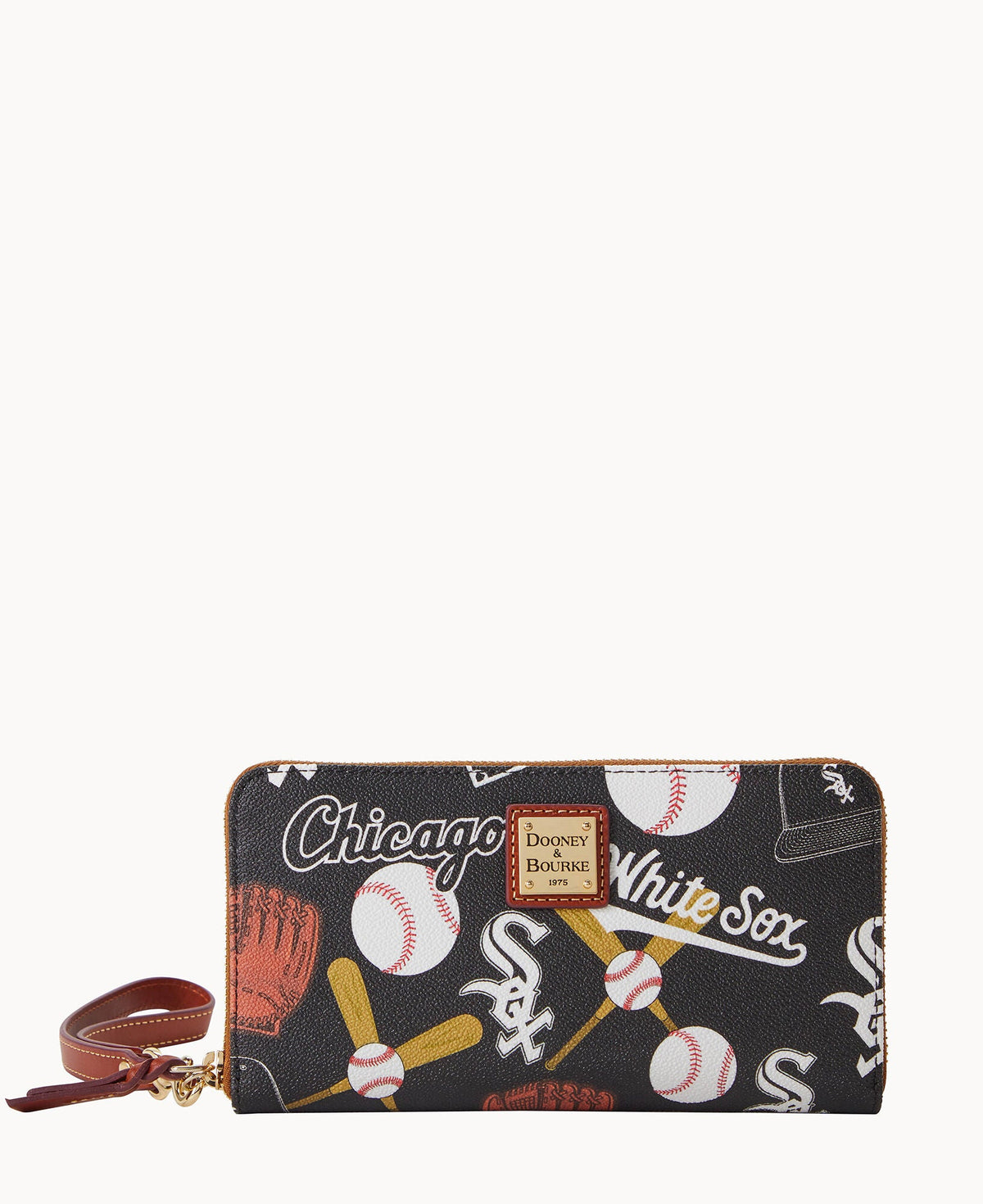 Dooney & Bourke MLB White Sox Large Zip Around Wristlet