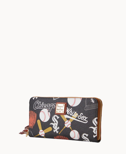 Dooney & Bourke MLB White Sox Large Zip Around Wristlet