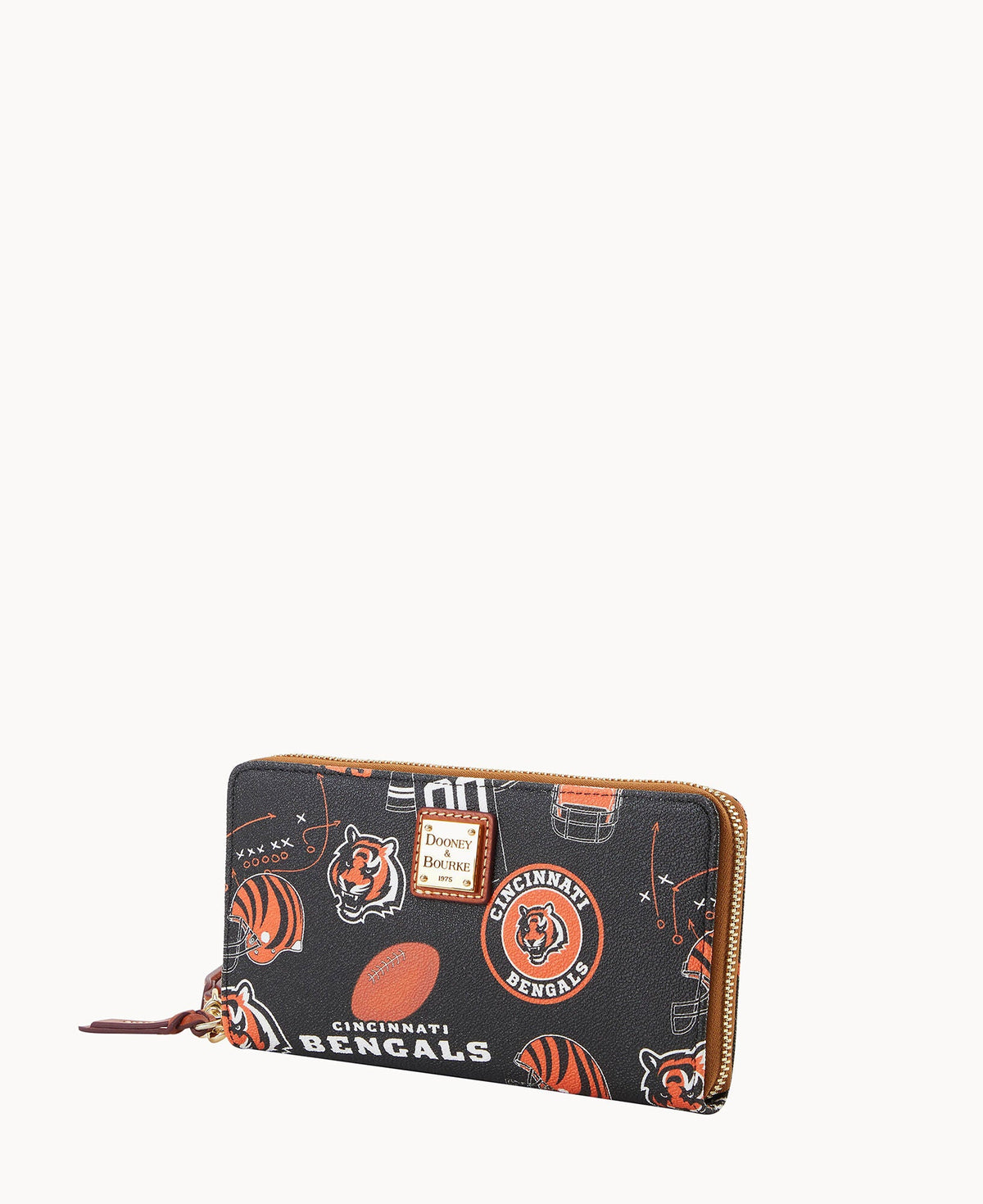 Dooney & Bourke NFL Bengals Large Zip Around Wristlet
