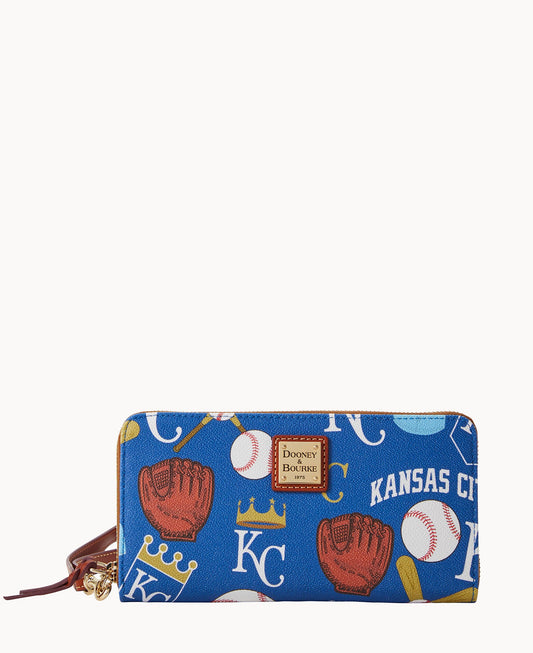 Dooney & Bourke MLB Royals Large Zip Around Wristlet