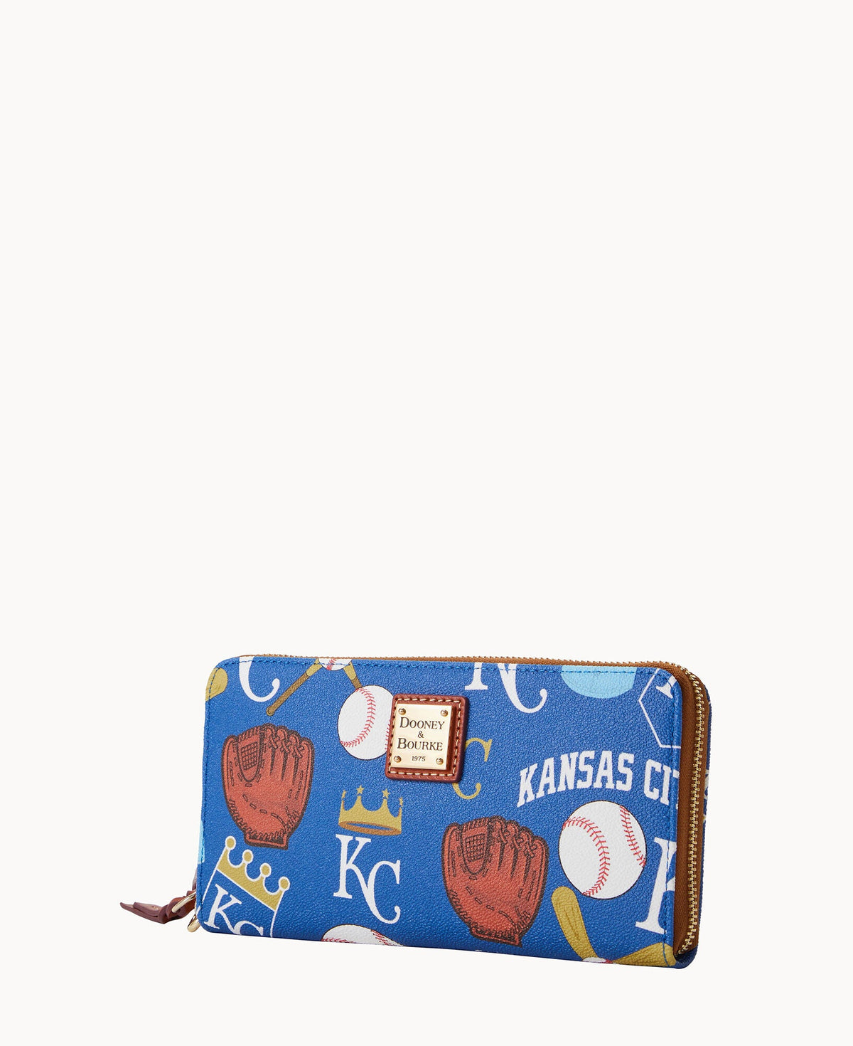 Dooney & Bourke MLB Royals Large Zip Around Wristlet