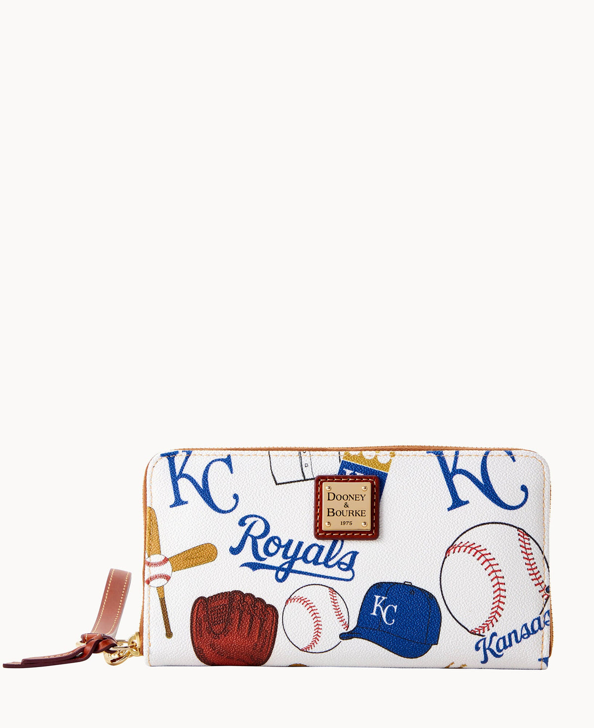 Dooney & Bourke MLB Royals Large Zip Around Wristlet
