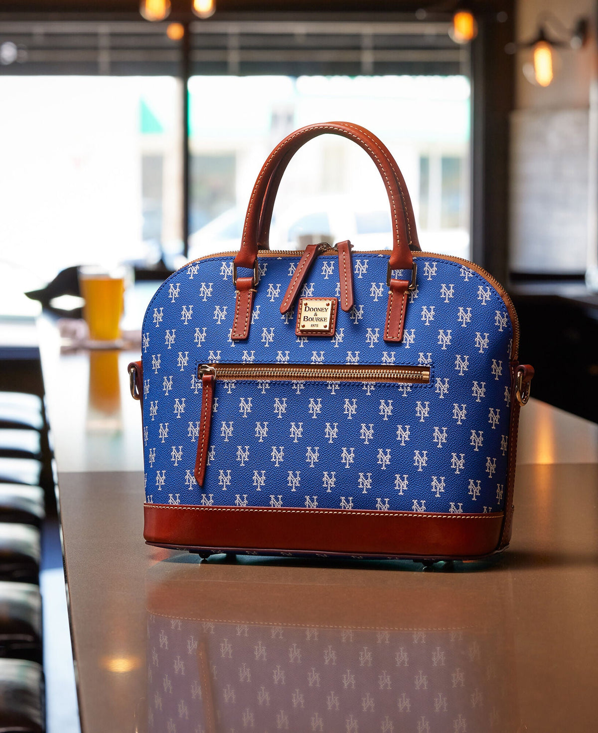 Dooney & Bourke MLB Mets Domed Zip Satchel