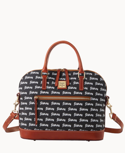 Dooney & Bourke MLB Marlins Domed Zip Satchel
