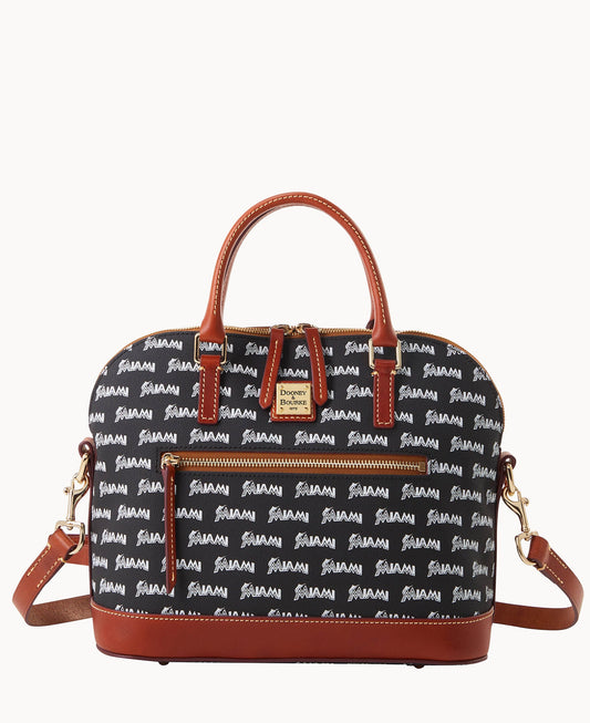 Dooney & Bourke MLB Marlins Domed Zip Satchel